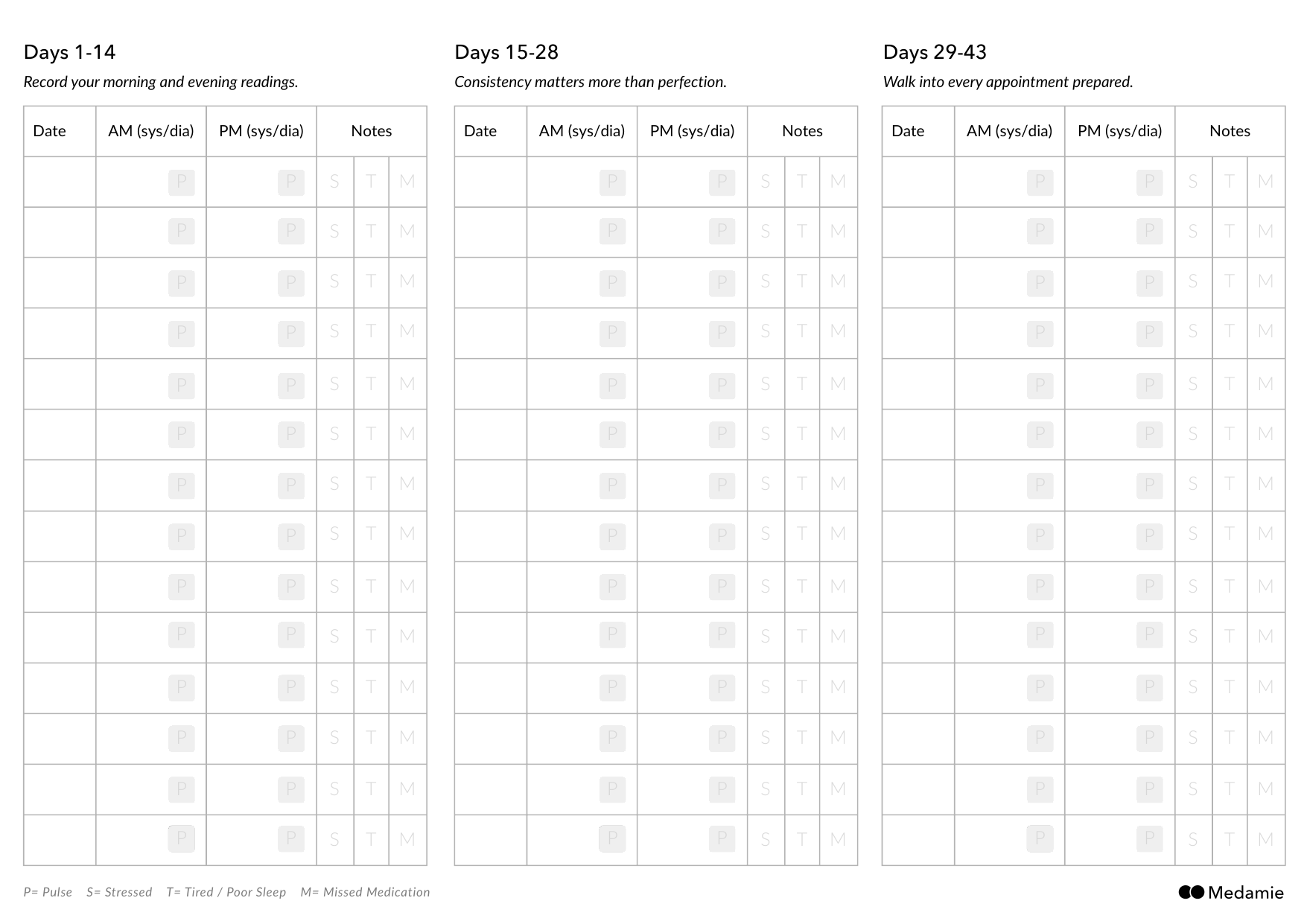 Blood Pressure Tracker full-page preview